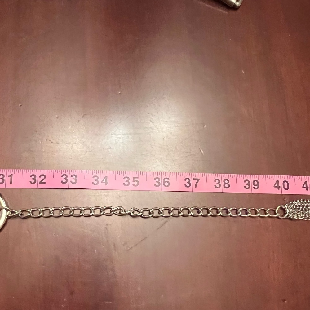 Silver Ring Multi-Chain Tassel Belt | Boho Layered Drape Waist Chain EUC - Picture 6 of 8